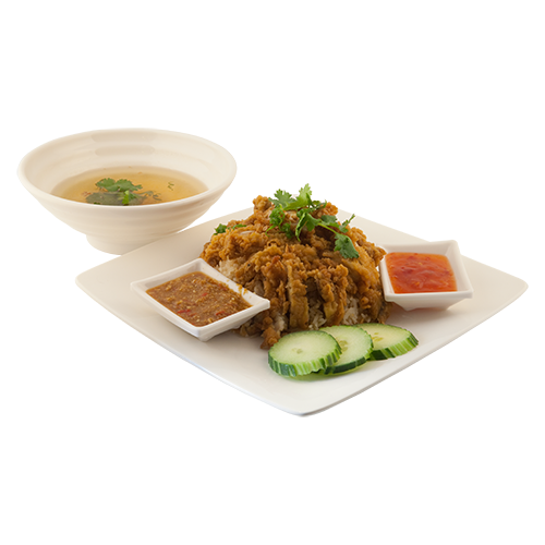 CRUNCHY CHICKEN WITH MARINATED RICE